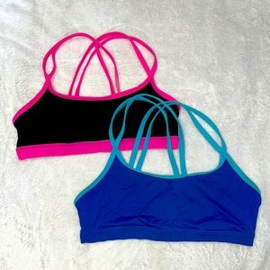 Two Victoria Secret PINK Sports Bras